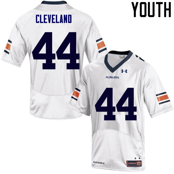 Auburn Tigers Youth Rawlins Cleveland #44 White Under Armour Stitched College NCAA Authentic Football Jersey HVH4274IA